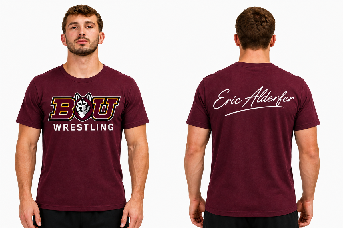 Eric Signature Cotton Tee - Maroon