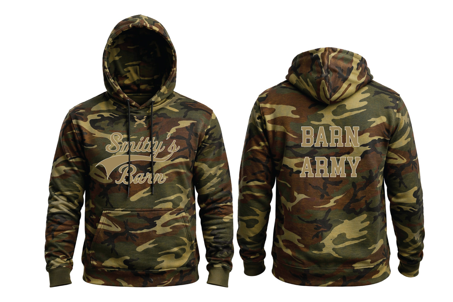 Smitty's Wrestling Barn Cotton Hoodie - Barn Army Collection (camo)