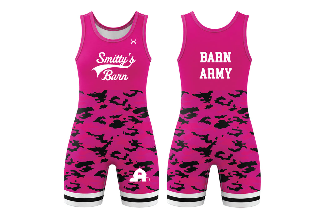 Smitty's Wrestling Barn Unisex Singlet- Barn Army Collection (Pink Camo)
