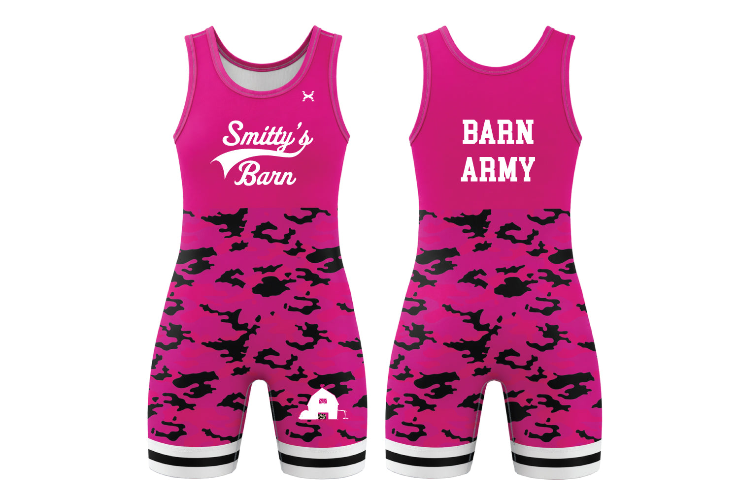Smitty's Wrestling Barn Unisex Singlet- Barn Army Collection (Pink Camo)