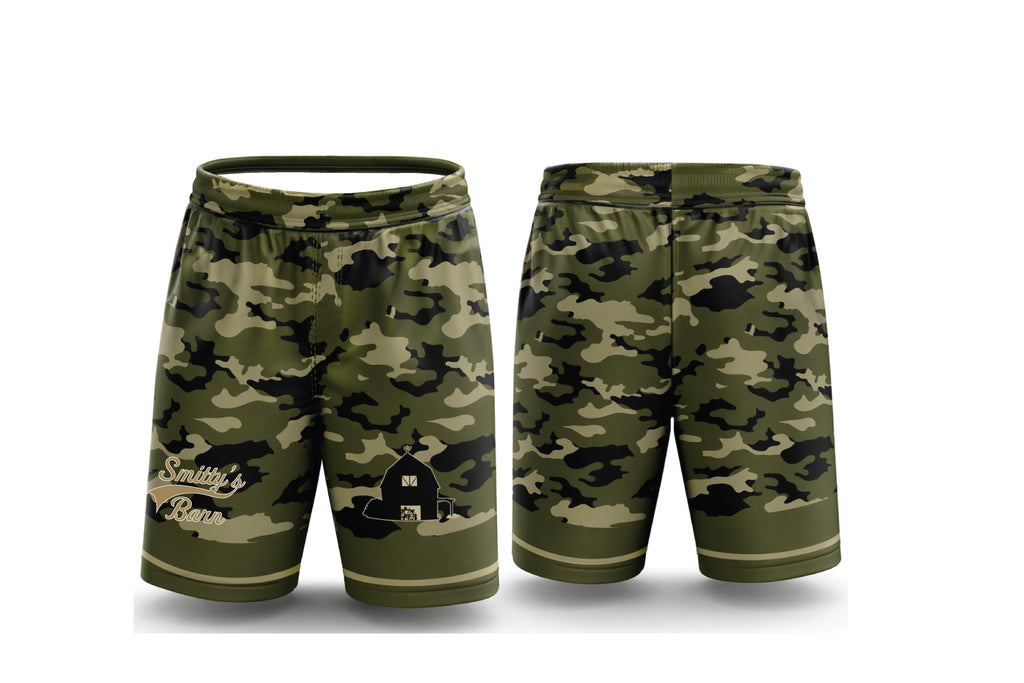 Smitty's Wrestling Barn Fight Shorts Barn Army Collection (Camo)