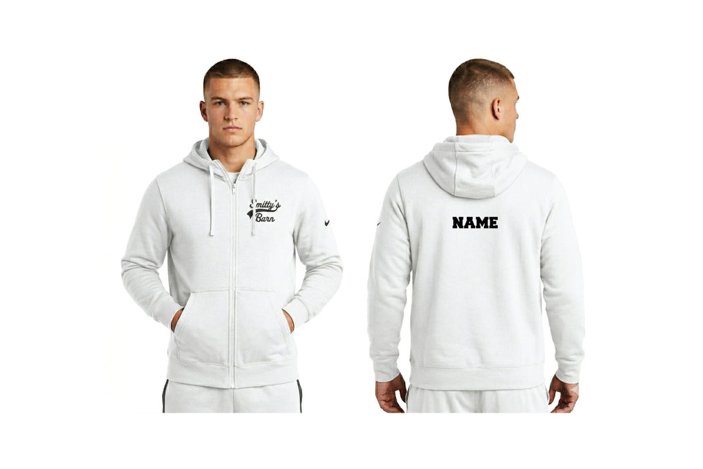 Smitty's Wrestling Barn NIKE Full-Zip Hoodie - White