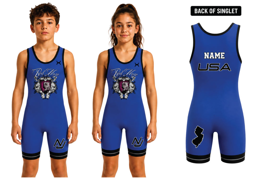 RedNose Wrestling Freestyle Singlet -Blue
