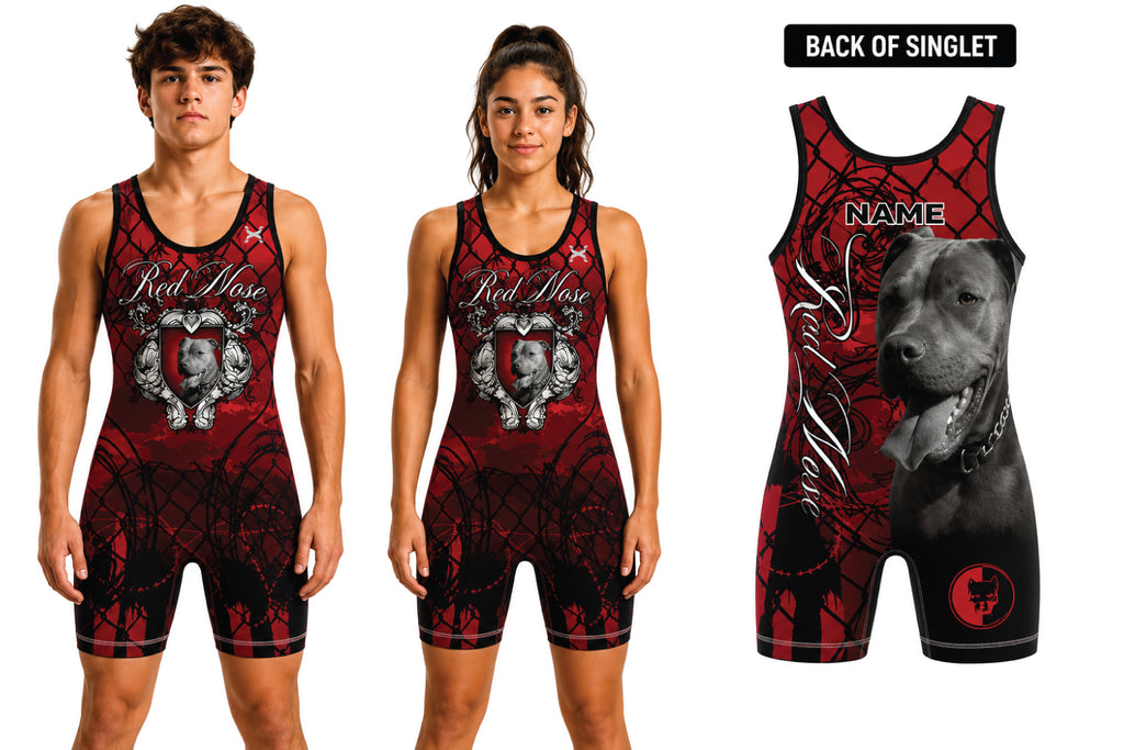 RedNose Wrestling Royalty Singlet -Red