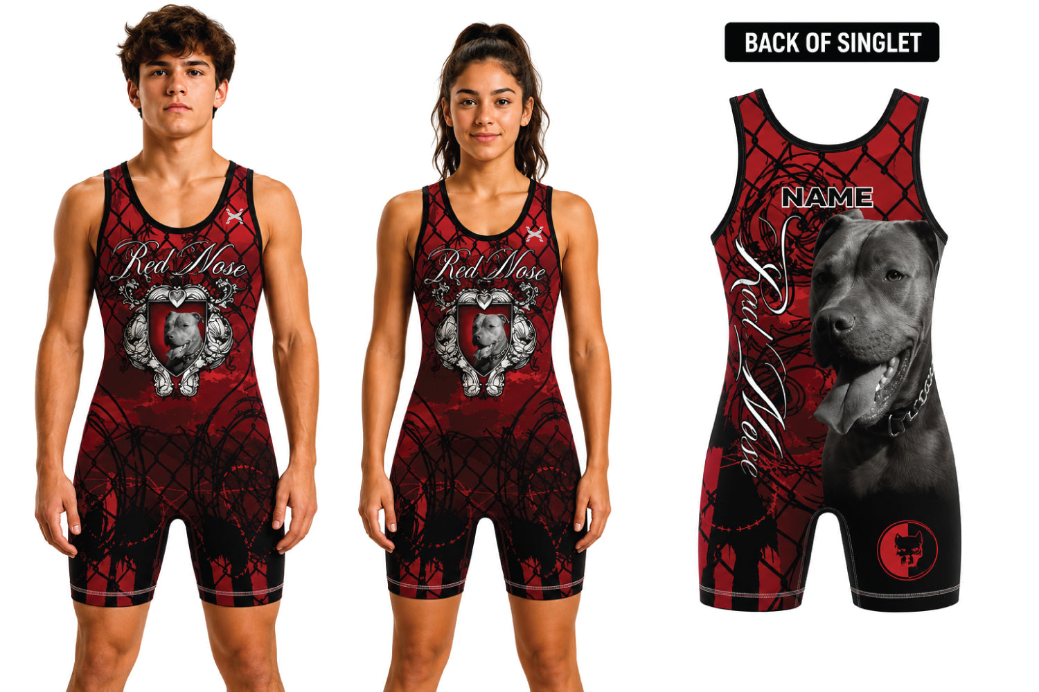 RedNose Wrestling Royalty Singlet -Red