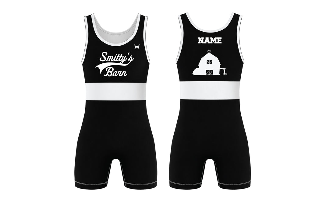 Smitty's Wrestling Barn Unisex Singlet- Club Collection (Black)