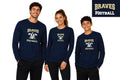 Oakland Braves Football Long Sleeve Cotton Tee [Unisex]