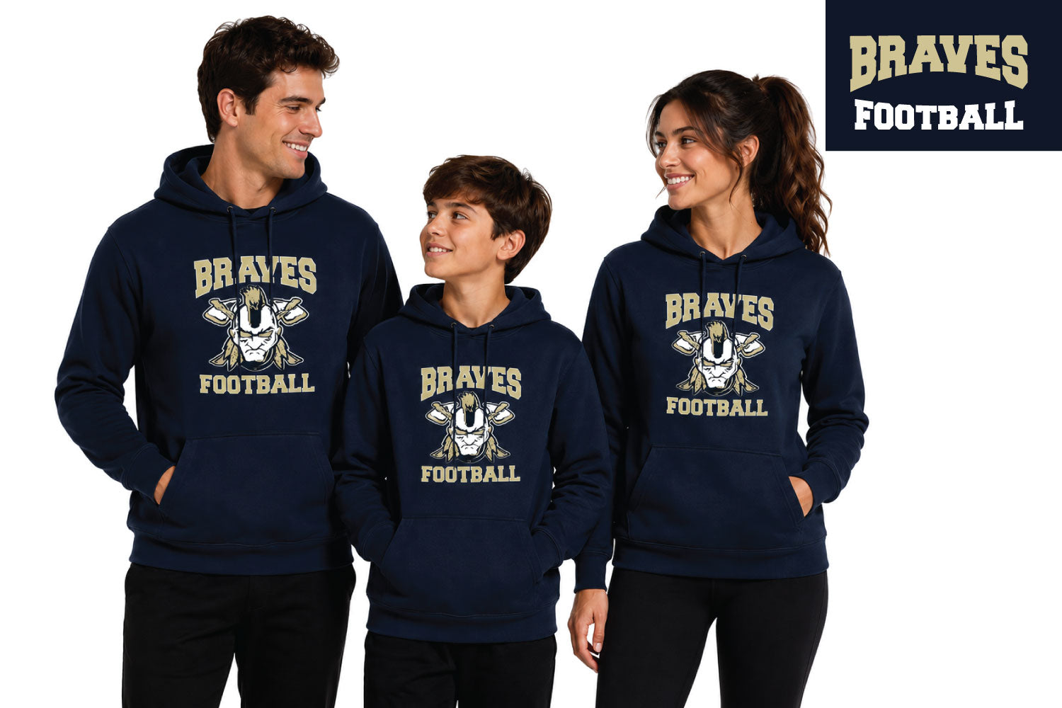 Oakland Braves Football Pullover Cotton Hoodie [Unisex]