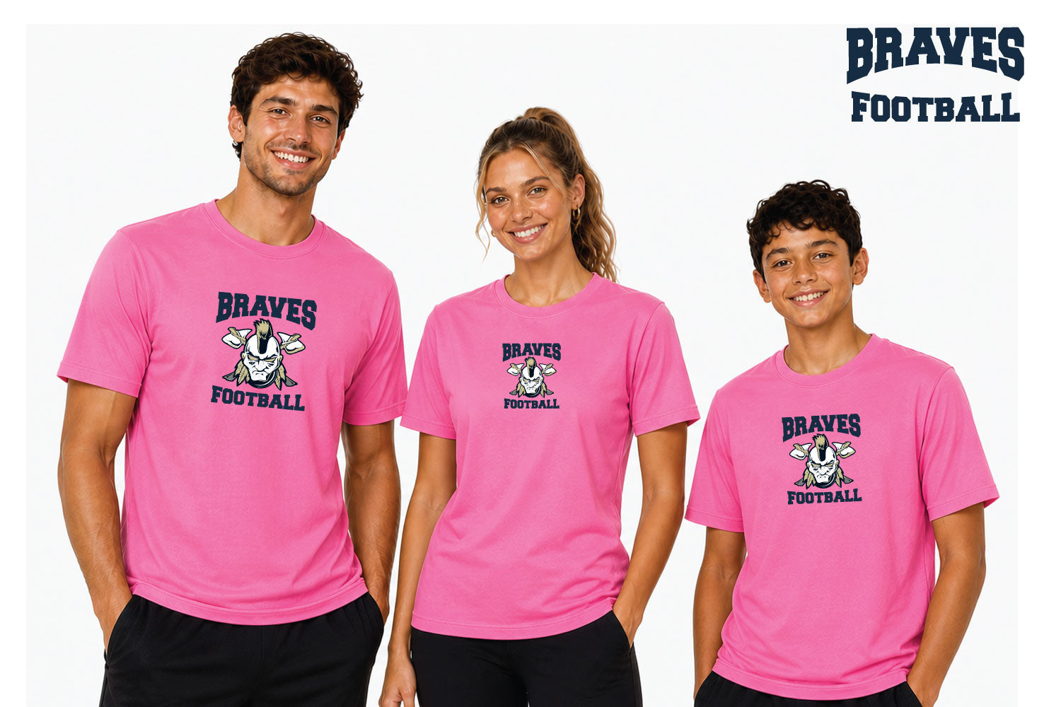 Oakland Braves Football Cotton Tee [Unisex] PINK