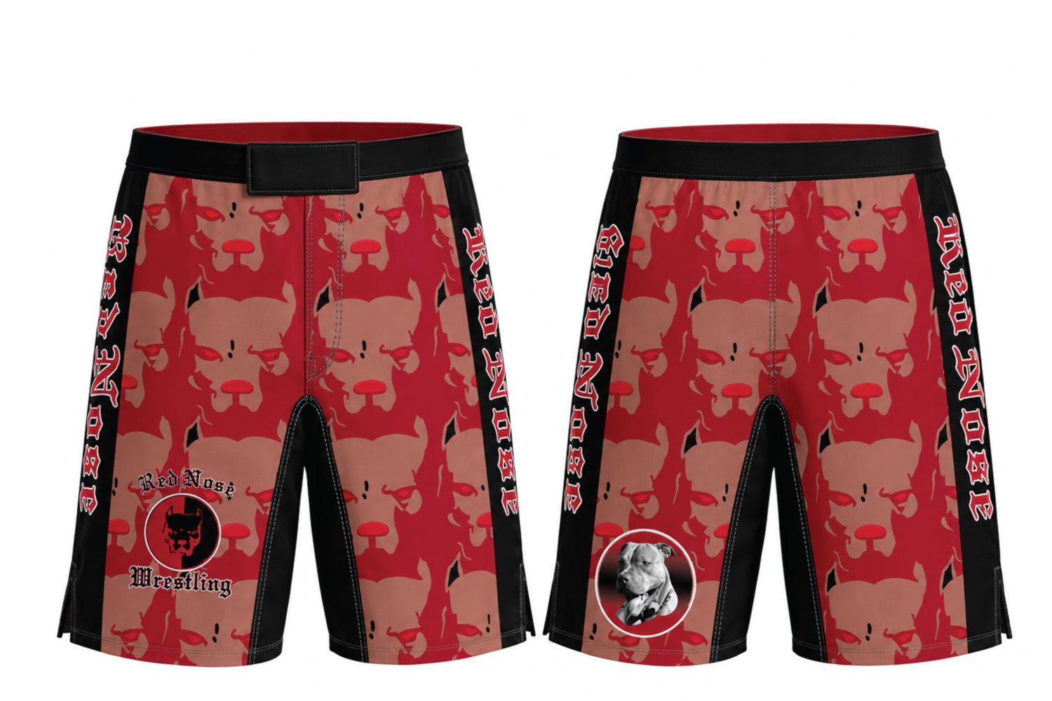 RedNose Wrestling Fight Shorts - Alpha Crimson