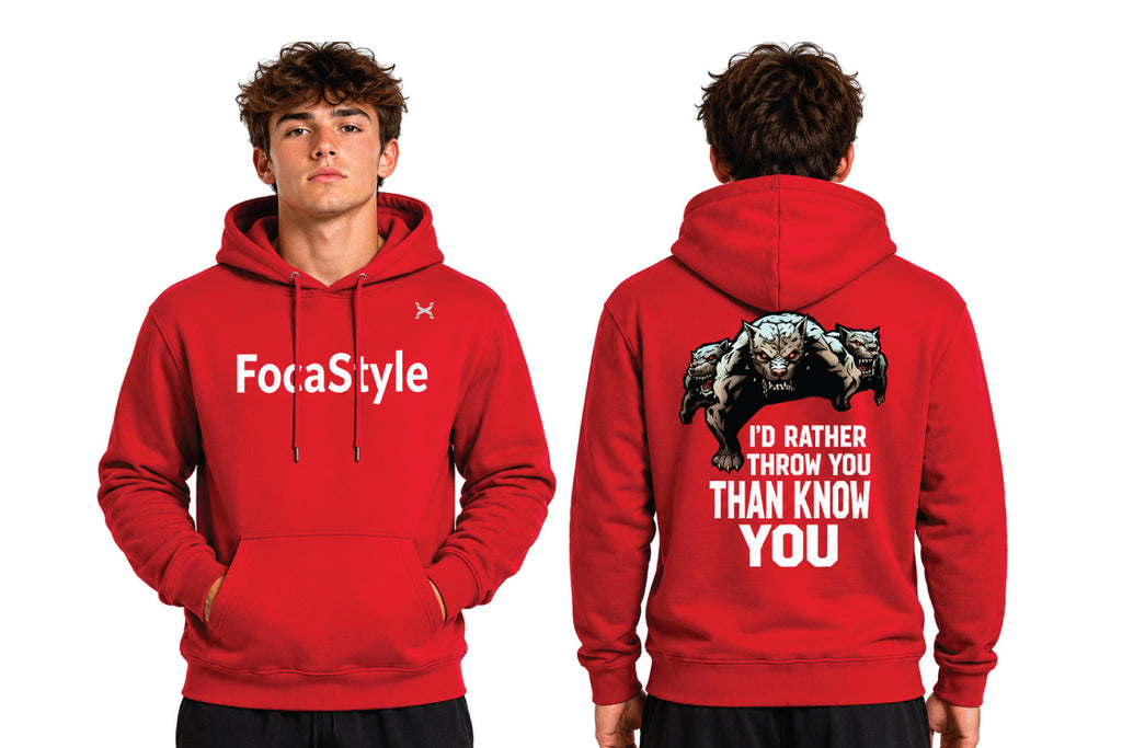 RedNose Wrestling Foca Style Cotton Hoodie -Red