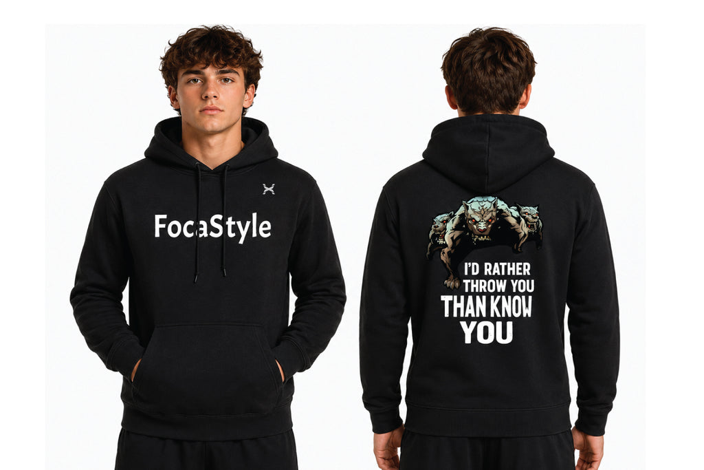 RedNose Wrestling Foca Style Cotton Hoodie -Black