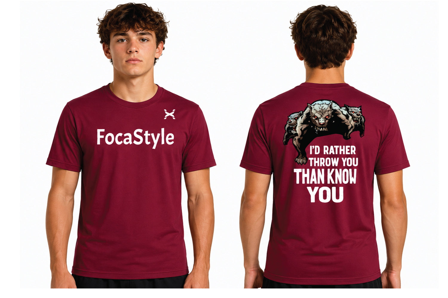 RedNose Wrestling Standard Cotton Tee - Foca Style Red