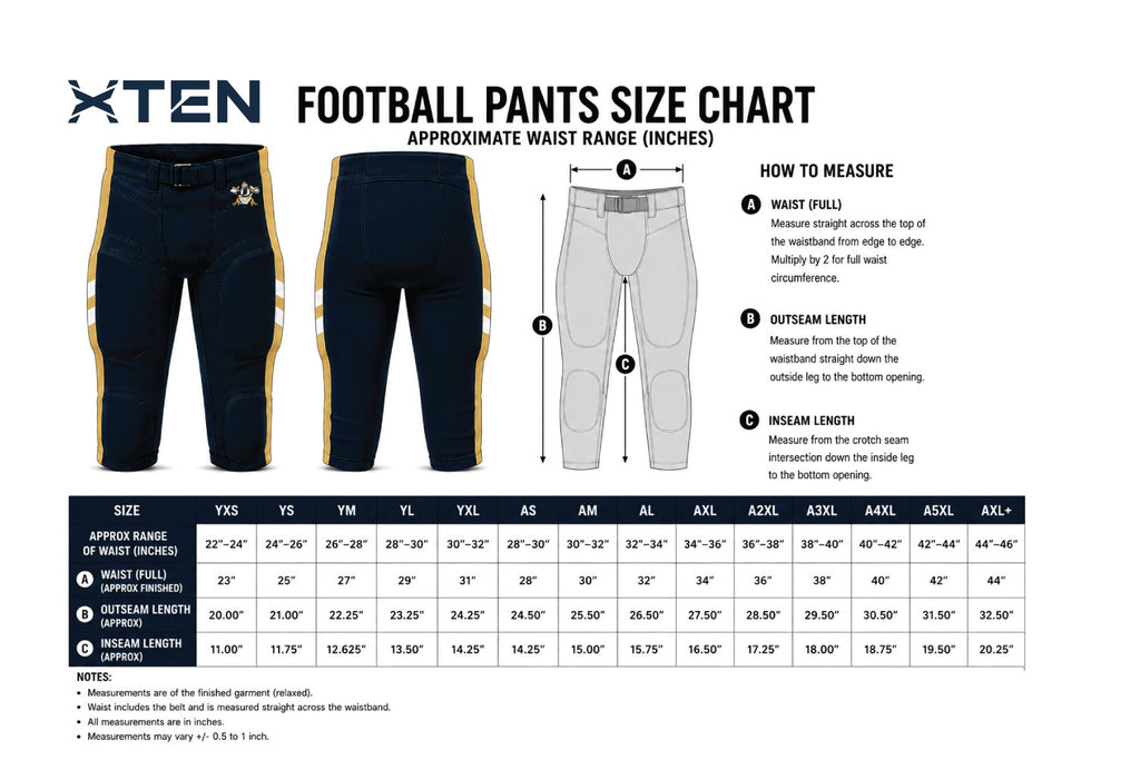 Oakland Braves Football - Integrated Game Pants