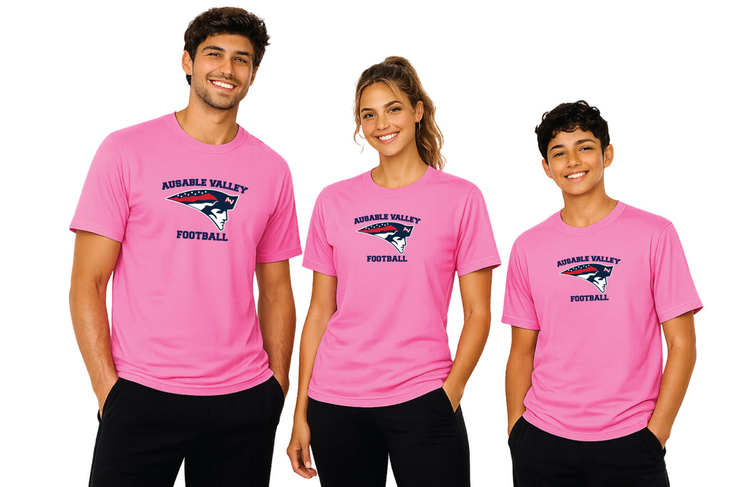 Au Sable Patriots Football Cotton Tee [Unisex] PINK