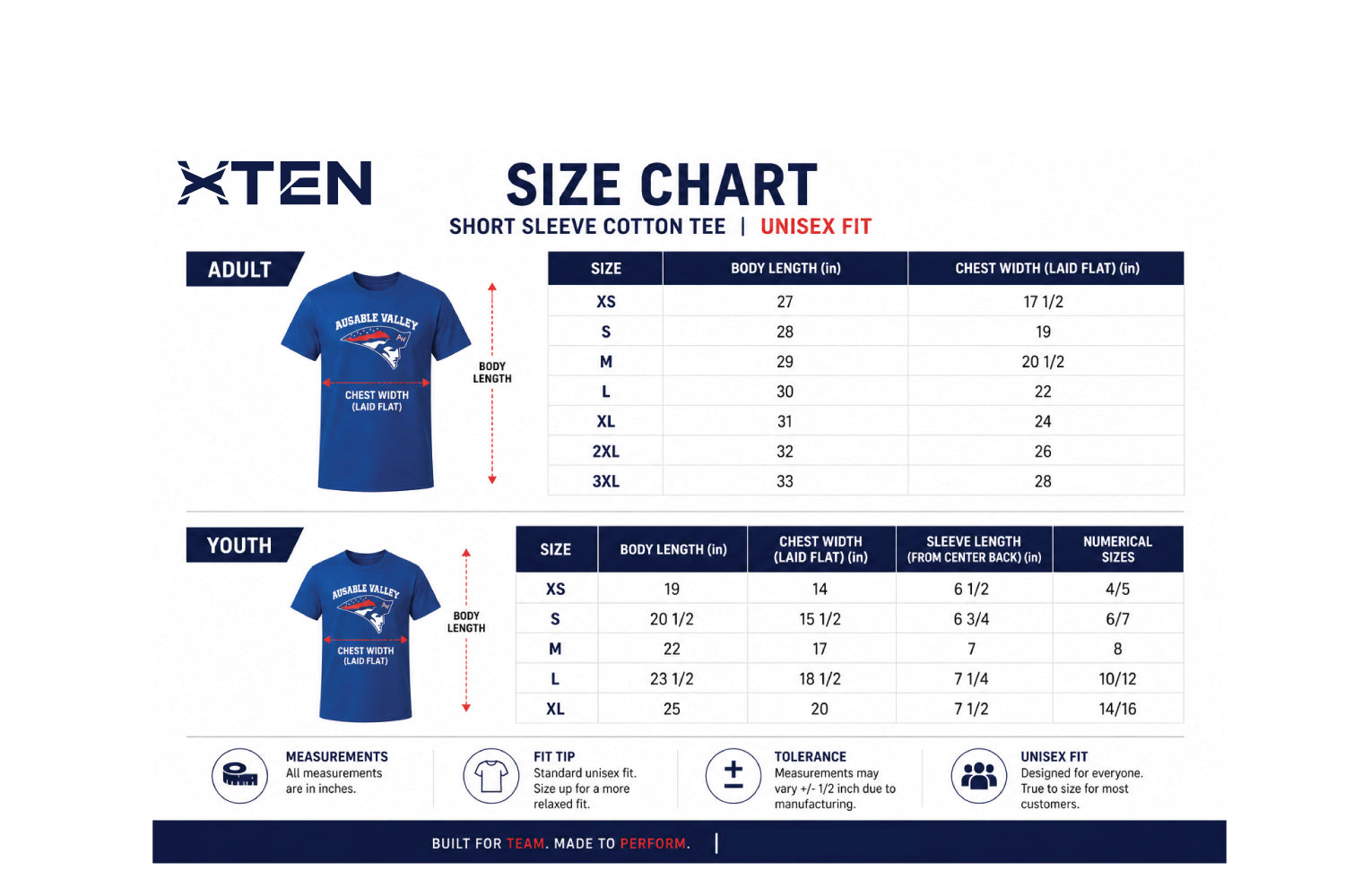 Au Sable Patriots Football Cotton Tee [Unisex]