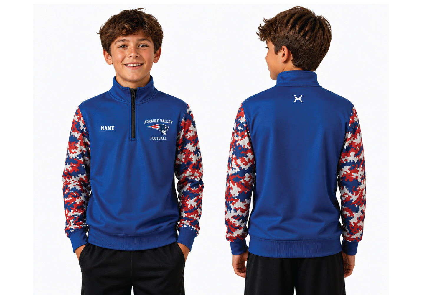 Au Sable Patriots Football Performance Quarter Zip